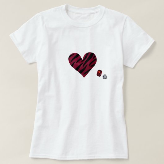 Zebra-heart Tシャツ (デザイン正面)