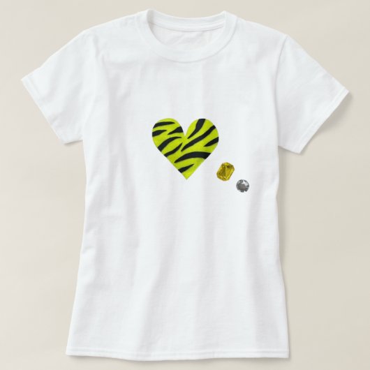 Zebra-heart Tシャツ (デザイン正面)