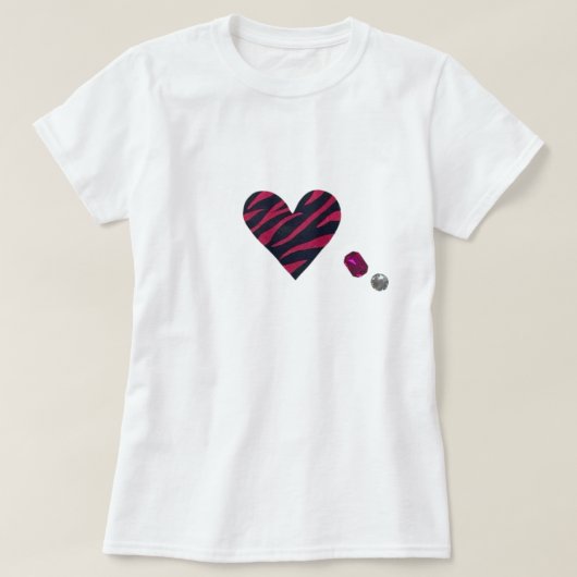 Zebra-heart Tシャツ (デザイン正面)