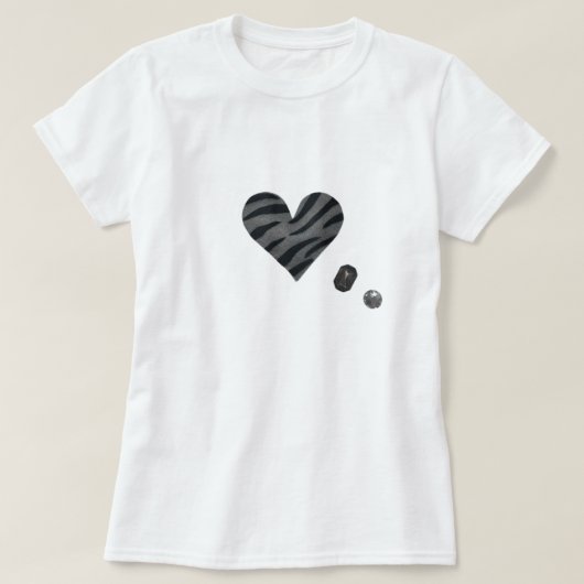 Zebra-heart Tシャツ (デザイン正面)