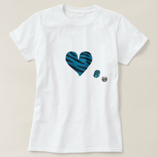 Zebra-heart Tシャツ (デザイン正面)