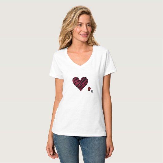 Zebra-heart Tシャツ (正面フル)