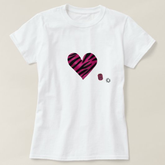 Zebra-heart Tシャツ (デザイン正面)