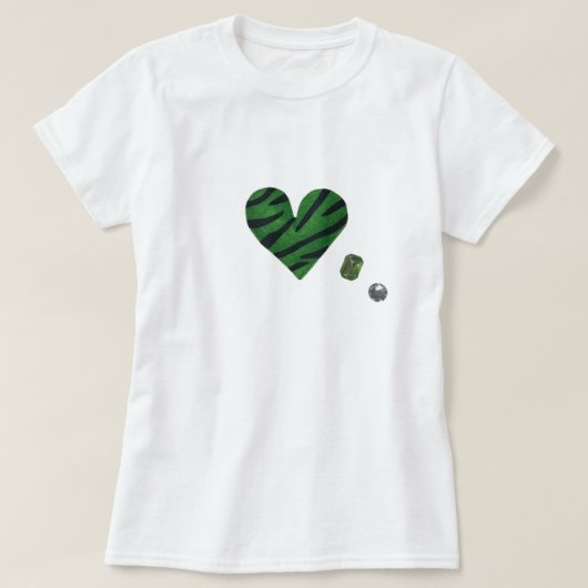 Zebra-heart Tシャツ (デザイン正面)