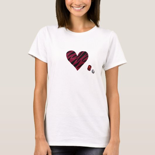 Zebra-heart Tシャツ (正面)