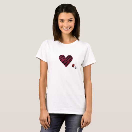 Zebra-heart Tシャツ (正面フル)