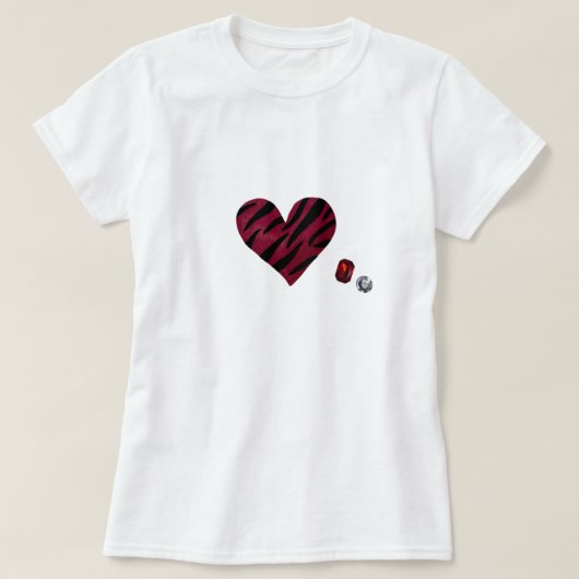 Zebra-heart Tシャツ (デザイン正面)