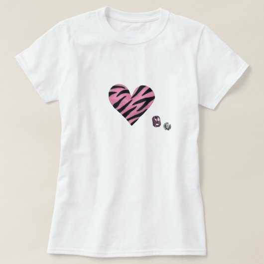 Zebra-heart Tシャツ (デザイン正面)