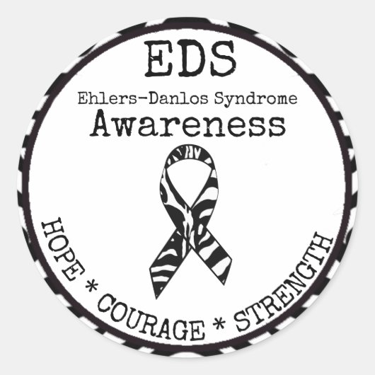 Zebra Hope & Strength EDSシール ラウンドシール (正面)