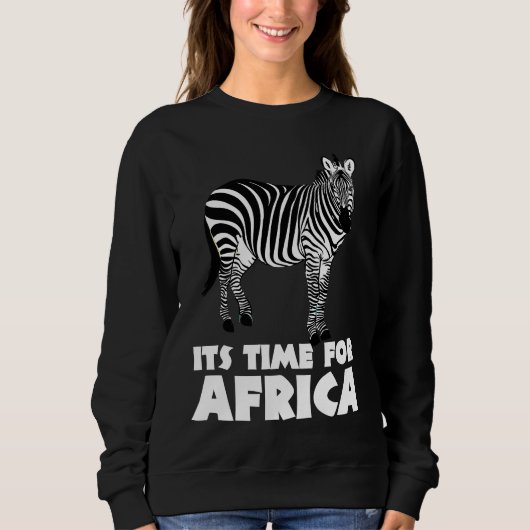 Zebra Horse Africa Animal Safari Boy Wild スウェットシャツ (正面)