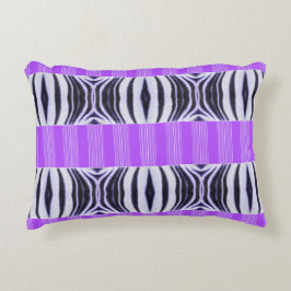 Zebra Illusion - Modern Abstrakt Purple Lilac アクセントクッション