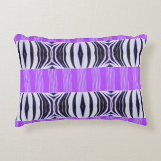 Zebra Illusion - Modern Abstrakt Purple Lilac アクセントクッション