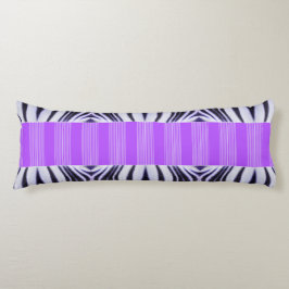 Zebra Illusion - Modern Abstrakt Purple Lilac ボディピロー
