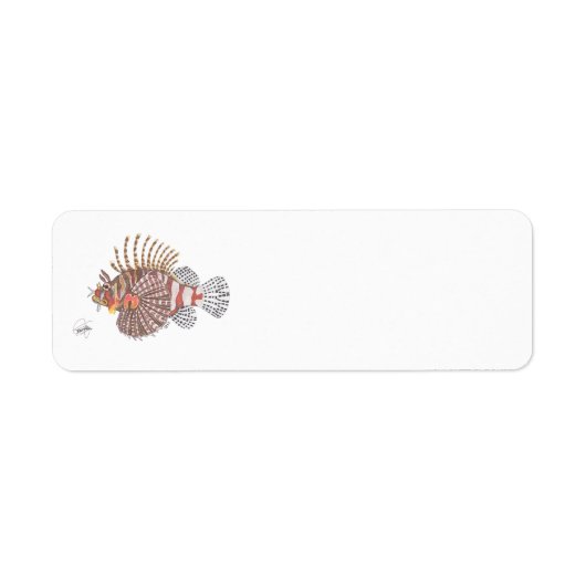 ZEBRA LIONFISH ラベル (正面)