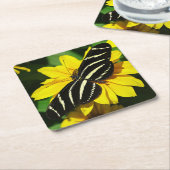 Zebra Longwing スクエアペーパーコースター (アングル)