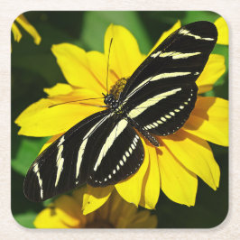 Zebra Longwing スクエアペーパーコースター