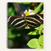 Zebra Longwing Butterfly Spiral Notebook ノートブック (正面)