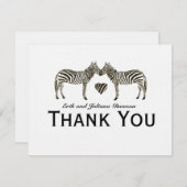 Zebra Love Thank パーソナライズされた You Note 招待状 (正面/裏面)