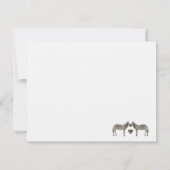 Zebra Love Thank パーソナライズされた You Note 招待状 (裏面)