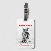 Zebra Luggage Tags ラゲッジタグ (正面縦)