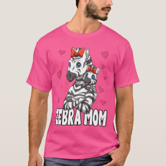 Zebra Mom Mothers Day Momother for a Mom and fri Tシャツ