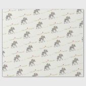 Zebra Monkey Balloon Party gift wrapping paper ラッピングペーパー (フラット)