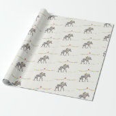 Zebra Monkey Balloon Party gift wrapping paper ラッピングペーパー (アンロールド)