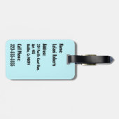 Zebra Palm Aloha Hawaiian Tropical  - Aqua ラゲッジタグ (裏面横)