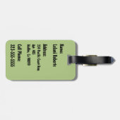 Zebra Palm Aloha Hawaiian Tropical  - Green ラゲッジタグ (裏面横)