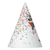 Zebra Partying – 誕生日パーティーで動物 パーティーハット (左)