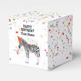 Zebra Partying – 誕生日パーティーで動物 フェイバーボックス