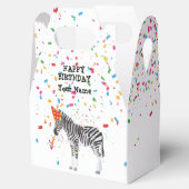 Zebra Partying – 誕生日パーティーで動物 フェイバーボックス (オープン)