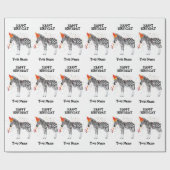 Zebra Partying – 誕生日パーティーで動物 ラッピングペーパー (フラット)