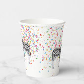 Zebra Partying – 誕生日パーティーで動物 紙コップ (右)