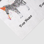 Zebra Partying – 誕生日パーティーで動物 薄葉紙 (詳細)