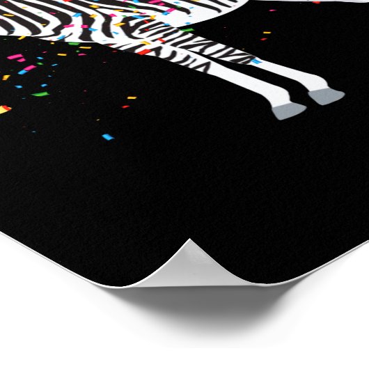 Zebra Partying Animals Having A Party ポスター (角)