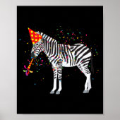 Zebra Partying Animals Having A Party ポスター (正面)