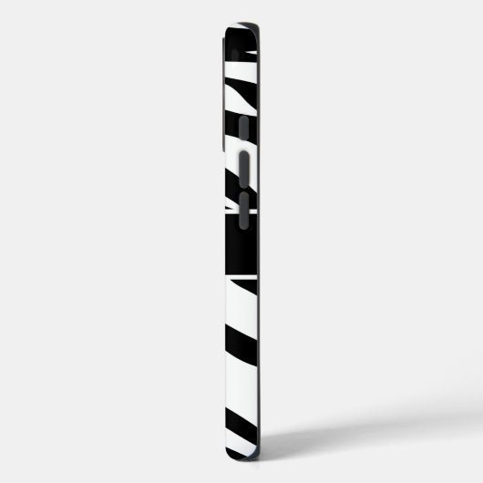Zebra Pattern Black and White Personalized  Case-Mate iPhoneケース (裏面 / 左)