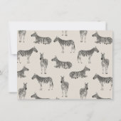 Zebra Pattern Illustrated Personalized Stationery ノートカード (裏面)
