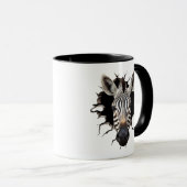 Zebra Peeking Through マグカップ (正面右)