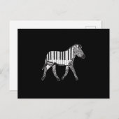 Zebra Piano Keyboards Piano Player Pianist Musicia ポストカード (正面/裏面)