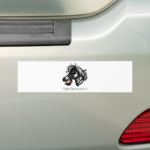 Zebra.pngのような戦い バンパーステッカー (車上)
