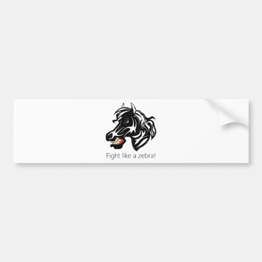 Zebra.pngのような戦い バンパーステッカー (正面)