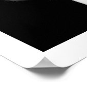 Zebra Portrait Print Modern Black and White Wall ポスター (角)