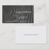 ZEBRA PRINTダークグレー 名刺 (正面/裏面)