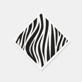 Zebra Print誕生日パーティキッズ スタンダードカクテルナプキン (角)