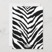 Zebra Print誕生日パーティーの招待 招待状 (裏面)