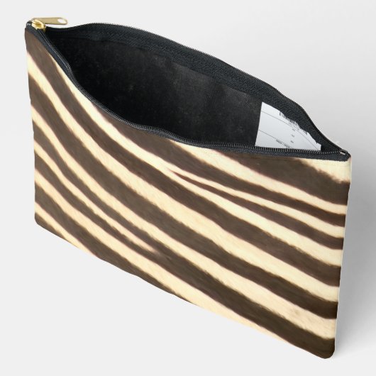 Zebra Print Cut Sew Small Accessory Pouch アクセサリーポーチ (見開き)