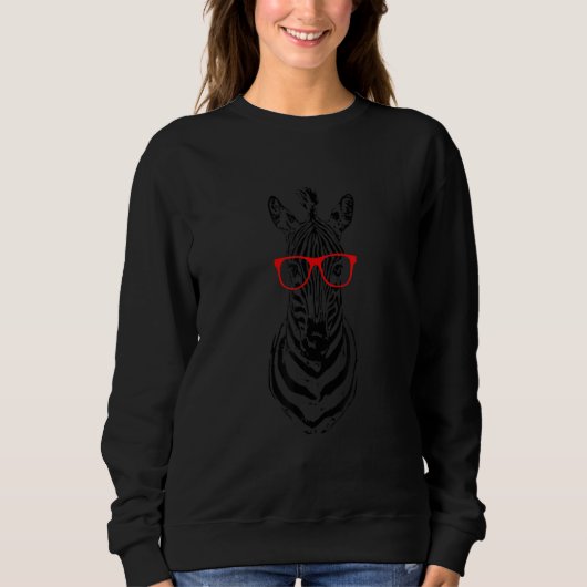 Zebra Print Designs For Men Women Stripe Equine Sa スウェットシャツ (正面)