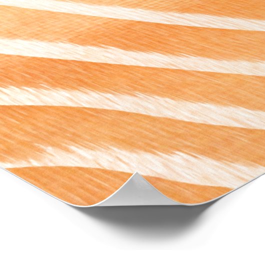 Zebra Print Guitar with Notes ポスター (角)